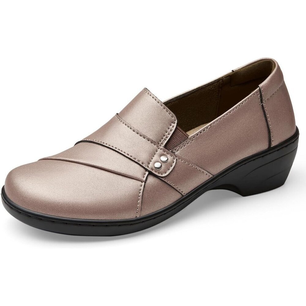 Kordal Women's Rose Slip-Ons Lightweight Leather Stylish Casual Loafers Shoes